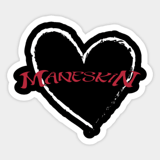 Maneskin in white heart Sticker